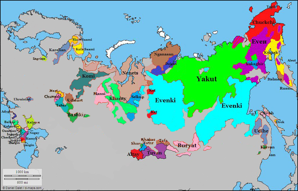 Language Map Of Russia