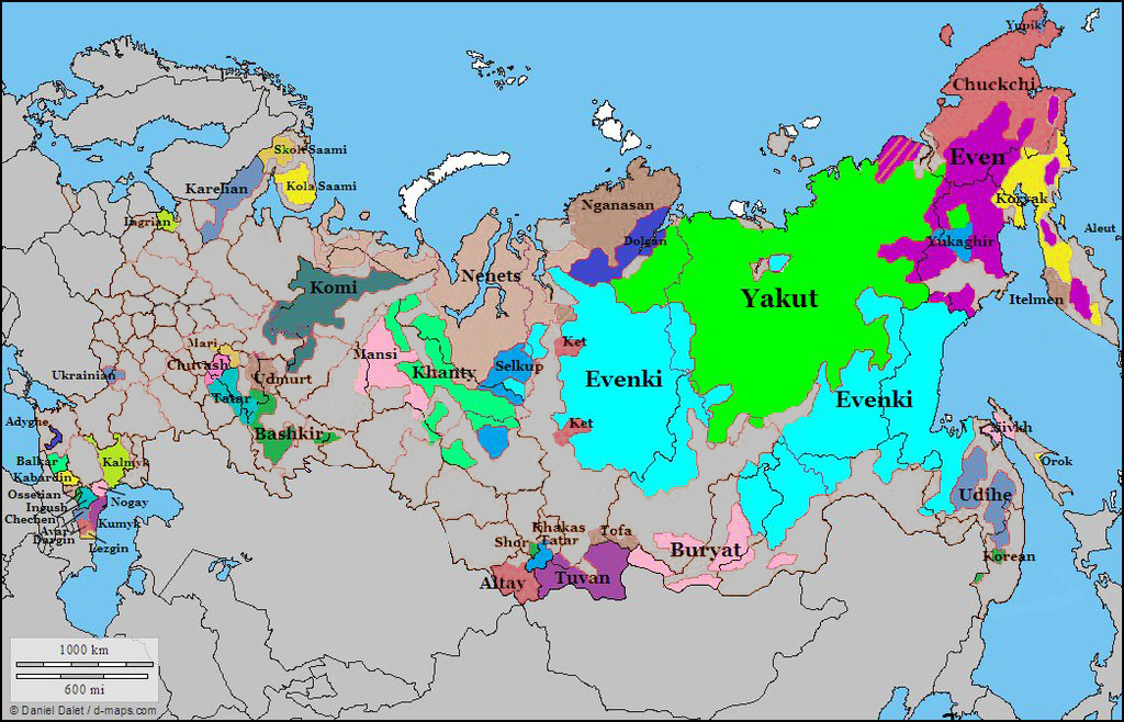 Indigenous Languages Map Russia Grey 1 